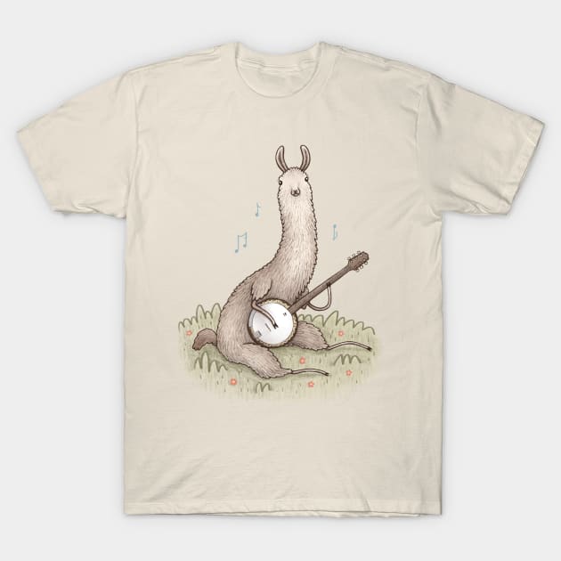 Banjo Llama T-Shirt by Sophie Corrigan